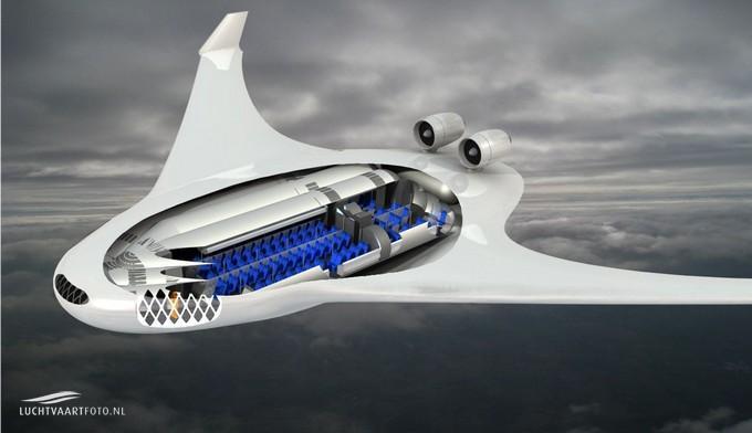 vliegtuig van de toekomst